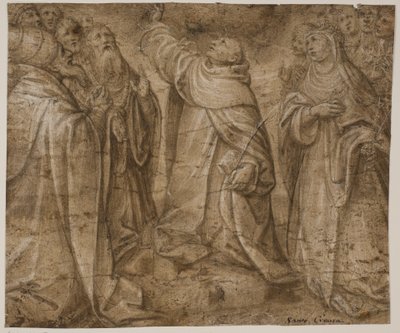 São Domingos, Catarina de Sena e um grupo de outros santos de Sante Creara de Fochegioli