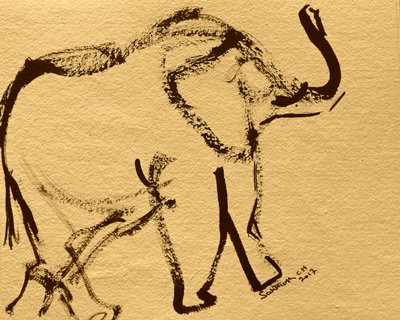 Desenho abstrato de elefante de Santhosh ch