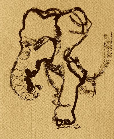 Cabeça abstrata de elefante de Santhosh ch