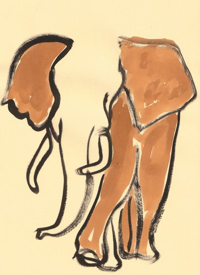 Esboço abstrato de elefante de Santhosh ch