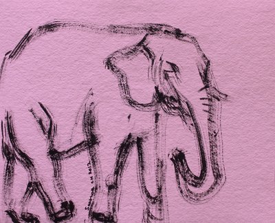Elefante cor-de-rosa abstrato de Santhosh ch
