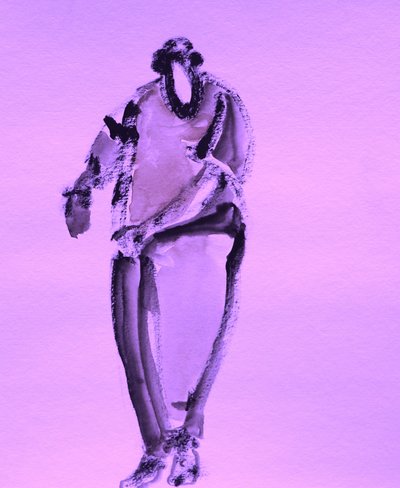 Figura abstrata roxa de Santhosh ch