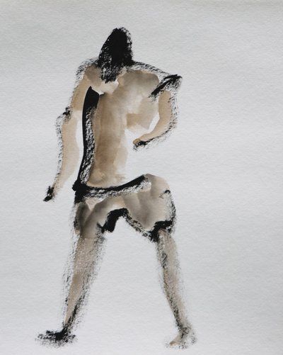Figura abstrata a caminhar de Santhosh ch