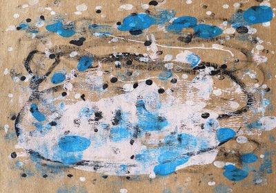 Salpicos abstratos azuis e brancos de Santhosh ch