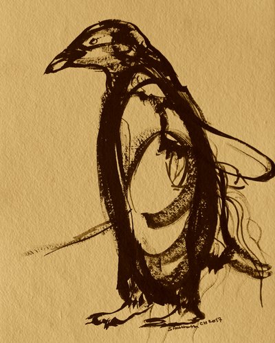 Pinguim em pinceladas de Santhosh ch
