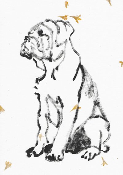 Esboço de cachorro de bulldogue de Santhosh ch