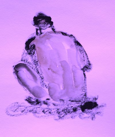 Nu Contemplativo em Roxo de Santhosh ch