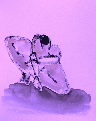 Figura Roxa Agachada de Santhosh ch
