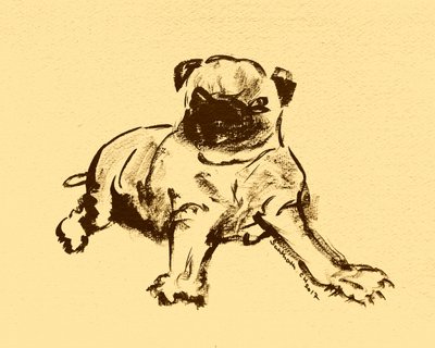 Esboço de um adorável cachorro pug de Santhosh ch