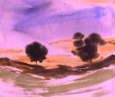 Paisagem de um pôr-do-sol de sonho de Santhosh ch