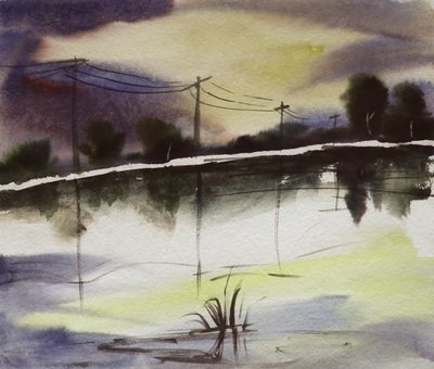 Reflexos no Lago ao Anoitecer de Santhosh ch