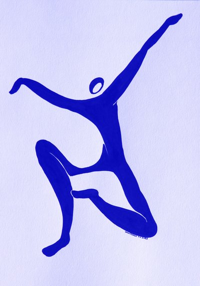 Bailarina azul dinâmica de Santhosh ch