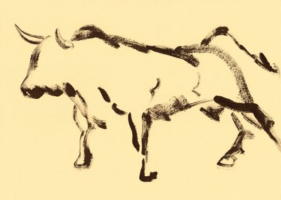 Esboço dinâmico de touro de Santhosh ch