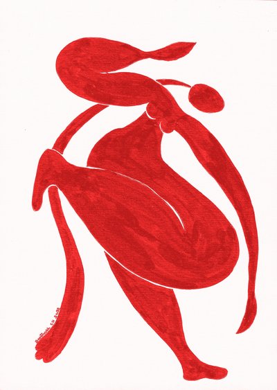 Figura vermelha dinâmica de Santhosh ch