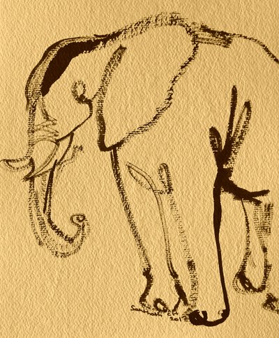 Desenho elegante de elefante de Santhosh ch
