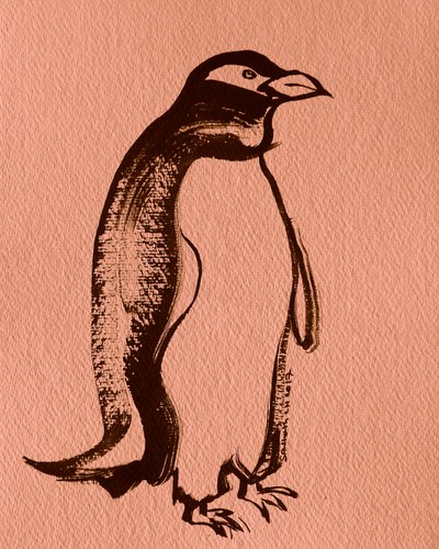 Pinguim elegante a tinta de Santhosh ch
