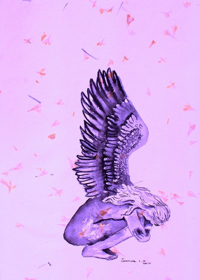 Anjo púrpura etéreo de Santhosh ch