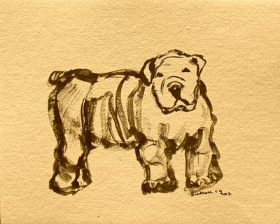 Esboço expressivo de buldogue de Santhosh ch