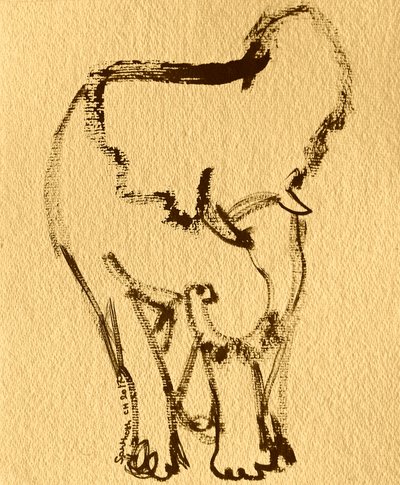 Desenho expressivo de elefante de Santhosh ch