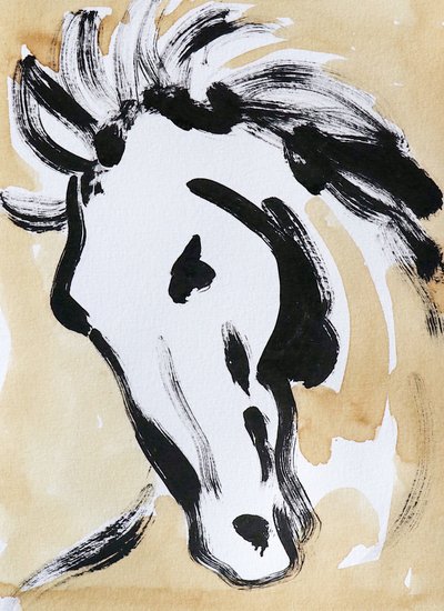 Expressiva cabeça de cavalo de Santhosh ch