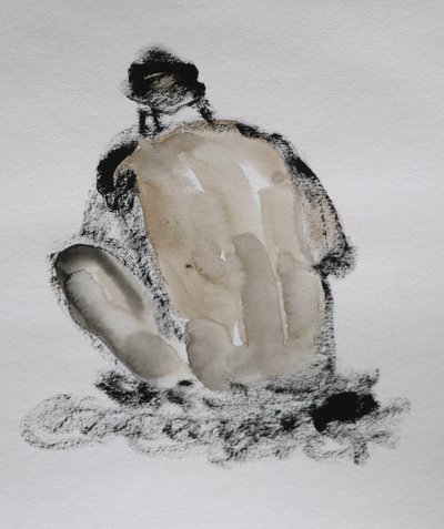 Esboço expressivo de uma figura nua de Santhosh ch