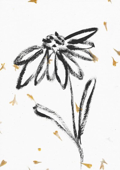 Flor com pétalas a cair de Santhosh ch