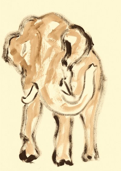 Elefante abstrato delicado de Santhosh ch