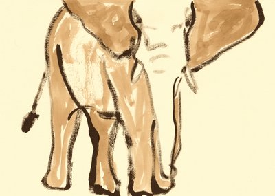 Delicado esboço de elefante de Santhosh ch