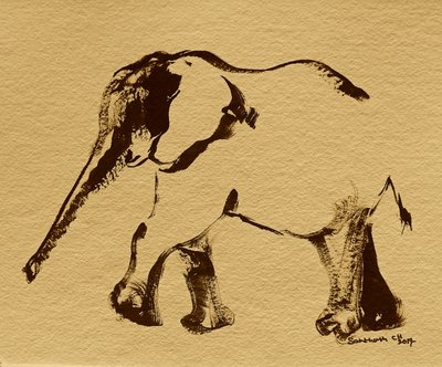 Estudo de elefante gentil de Santhosh ch