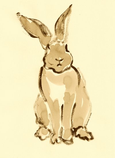 Coelho suave em sépia de Santhosh ch