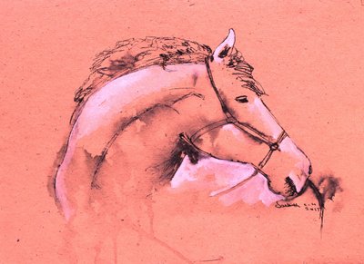 Esboço de um cavalo gracioso de Santhosh ch