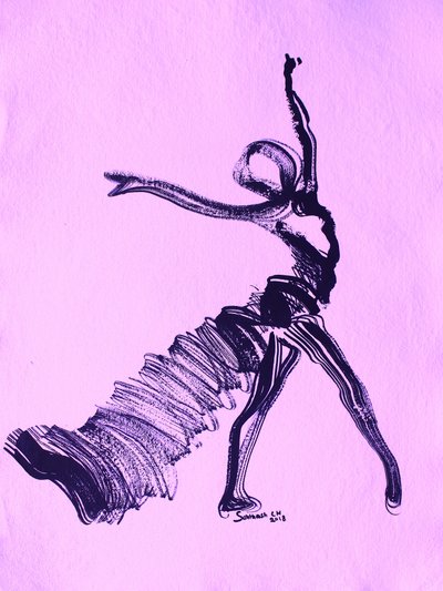 Graciosa bailarina roxa de Santhosh ch