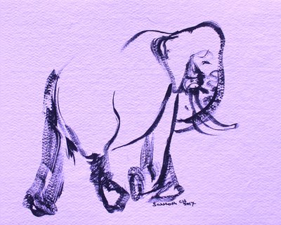 Gracioso elefante roxo de Santhosh ch