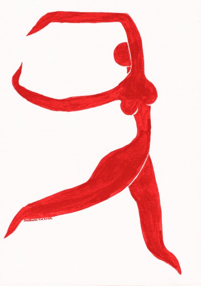 Graciosa bailarina vermelha de Santhosh ch