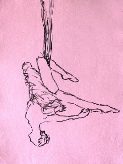 Bailarina aérea invertida de Santhosh ch