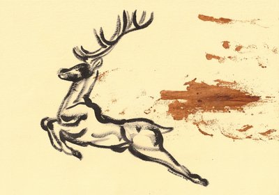Esboço de veado a saltar de Santhosh ch