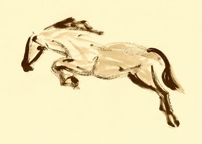 Cavalo sépia a saltar de Santhosh ch
