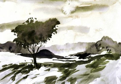 Paisagem de Lone Tree de Santhosh ch