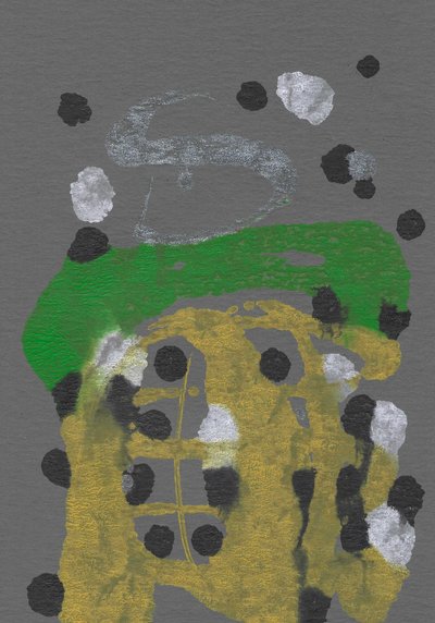 Abstrato verde-dourado metálico de Santhosh ch