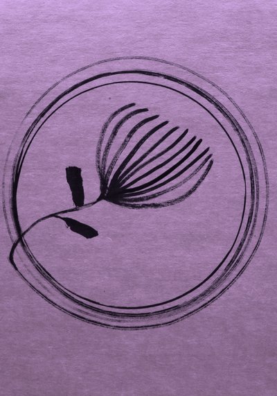 Círculo floral roxo minimalista de Santhosh ch