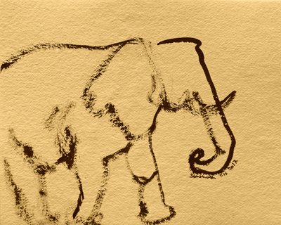 Desenho minimalista de elefante de Santhosh ch