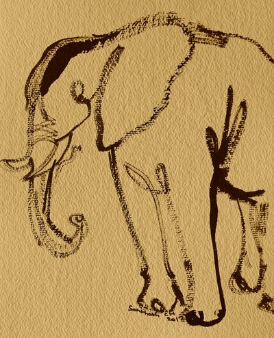 Esboço minimalista de elefante de Santhosh ch
