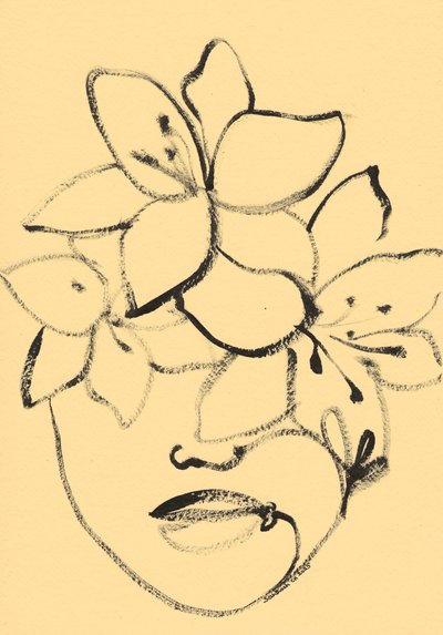 Rosto floral minimalista de Santhosh ch