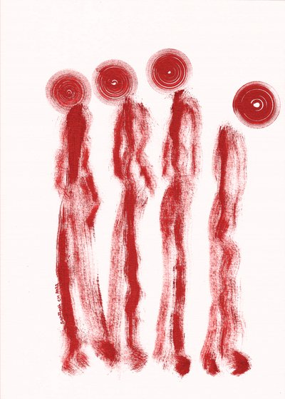 Figuras vermelhas minimalistas de Santhosh ch