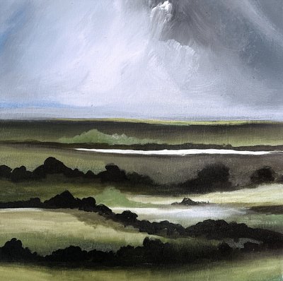 Paisagem Roxa Envolvida em Nevoeiro de Santhosh ch
