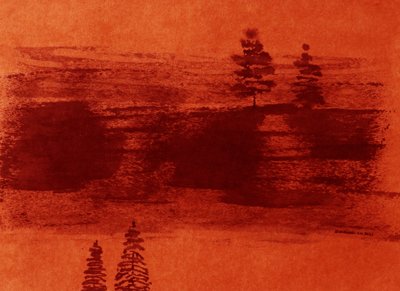 Lago laranja ao crepúsculo de Santhosh ch