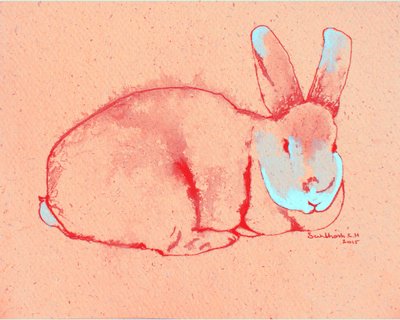 Coelhinho em tons pastel de Santhosh ch