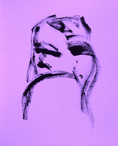 Rosto abstrato e pensativo de Santhosh ch