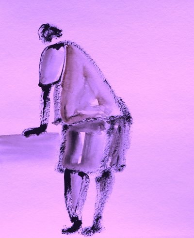 Estudo de uma figura pensativa de Santhosh ch