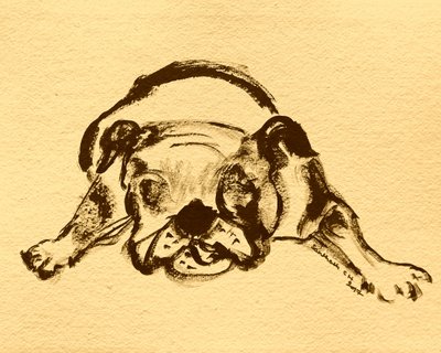 Esboço divertido de buldogue de Santhosh ch